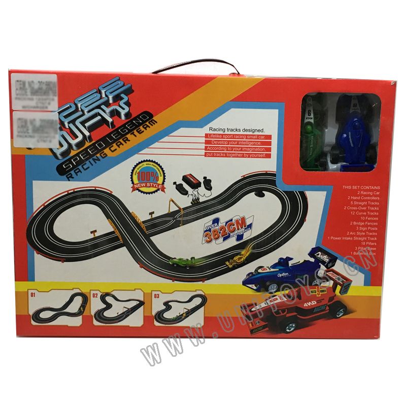 自装磁铁电动F1轨道车套庄（22节，382CM）